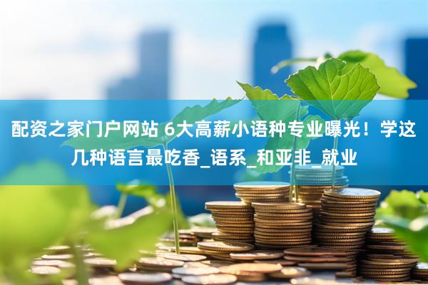 配资之家门户网站 6大高薪小语种专业曝光！学这几种语言最吃香_语系_和亚非_就业
