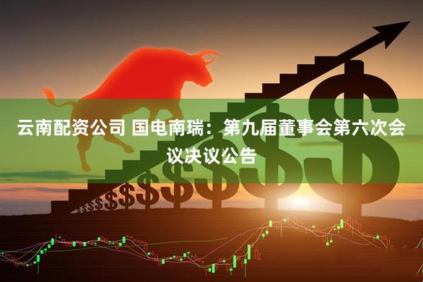 云南配资公司 国电南瑞：第九届董事会第六次会议决议公告